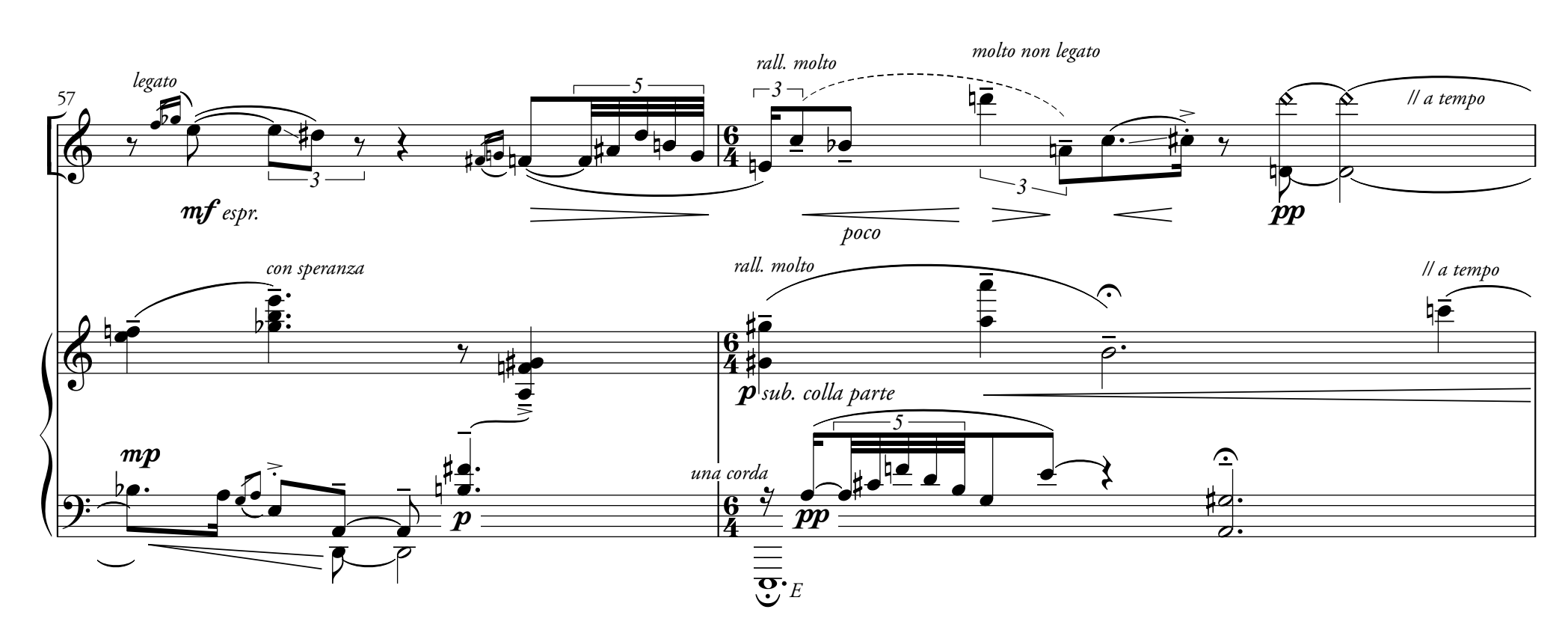 Score excerpt from Phalanx Break beginning at measure 57